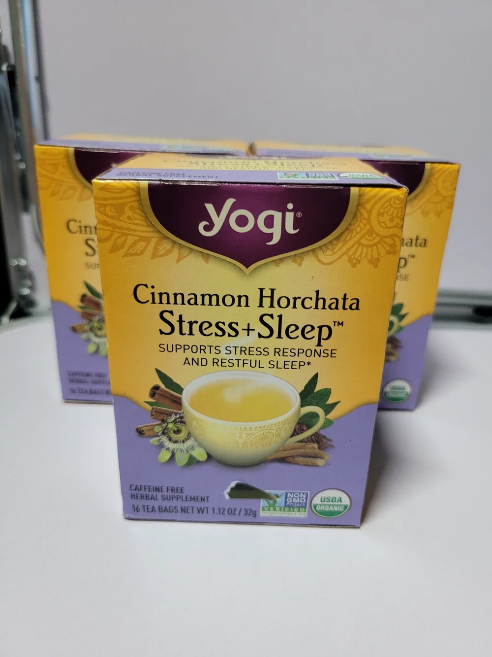Cinnamon Horchata Stress + Sleep Tea - Yellow & Purple